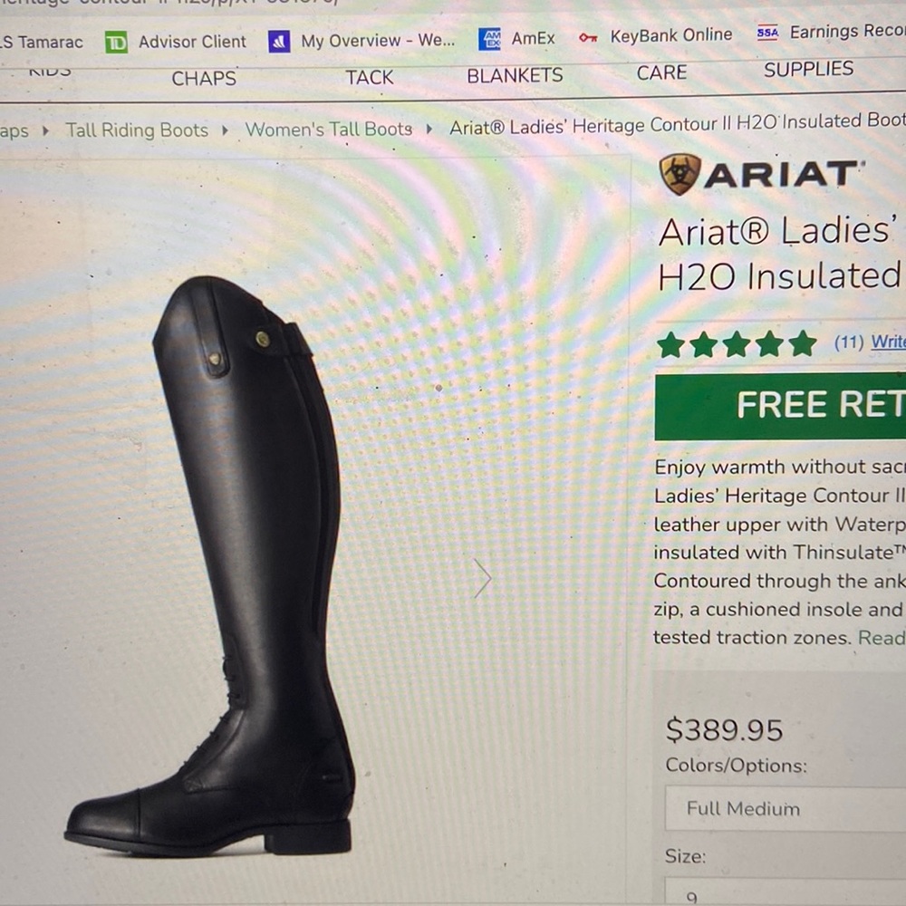 ISO Ariat Heritage Contour waterproof boots. Need size 9 full short.